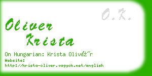 oliver krista business card